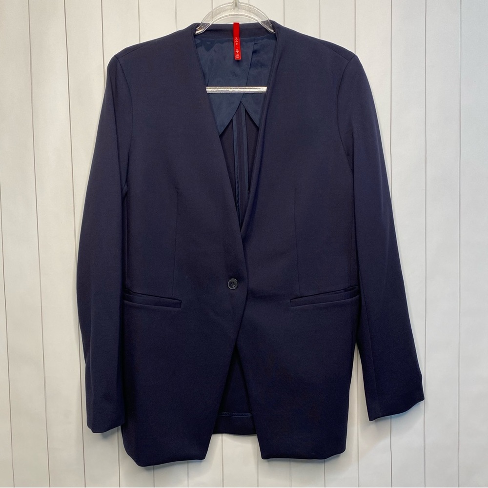 SPANX Navy Pinstripe Blazer Jacket - Picture 2 of 4